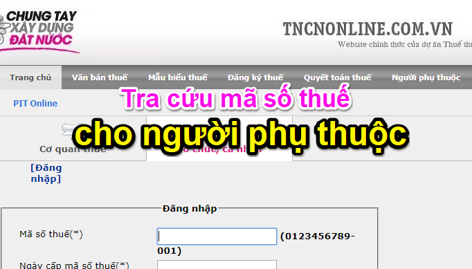 Cach Tra Cuu Ma So Thue Cua Nguoi Phu Thuoc 3