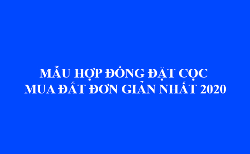 Mau Hop Dong Dat Coc Mua Dat Don Gian